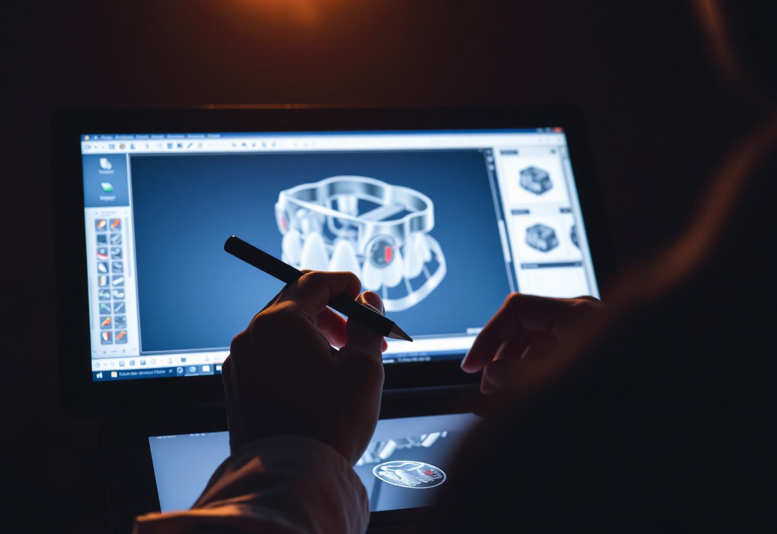 Design digital de uma coroa em software CAD